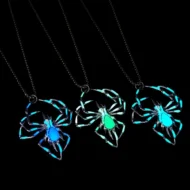 Halloween Creative Stereo Luminous Spider Necklace Jewerly Glowing Night Fluorescence Antique Vintage Glow In The Dark For Men Women Gift Party Halloween Day Club - Image 10