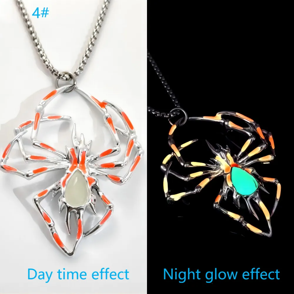 aad7f669-30d5-4e3c-900f-ca5d5e672bf1.webp Halloween Creative Stereo Luminous Spider Necklace Jewerly Glowing Night Fluorescence Antique Vintage Glow In The Dark For Men Women Gift Party Halloween Day Club - Image 4
