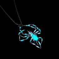 Halloween Creative Stereo Luminous Spider Necklace Jewerly Glowing Night Fluorescence Antique Vintage Glow In The Dark For Men Women Gift Party Halloween Day Club - Image 8